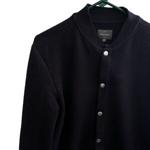 Peter Werth N1 Henley quilted snap jacket navy size M